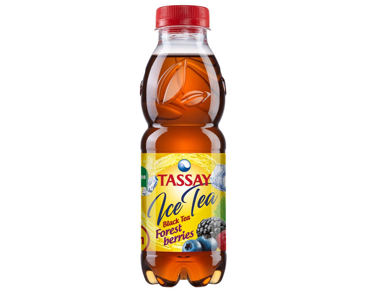 Холодный чай Tassay Ice Tea черный со вкусом лесных ягод, пэт 0.5 литра