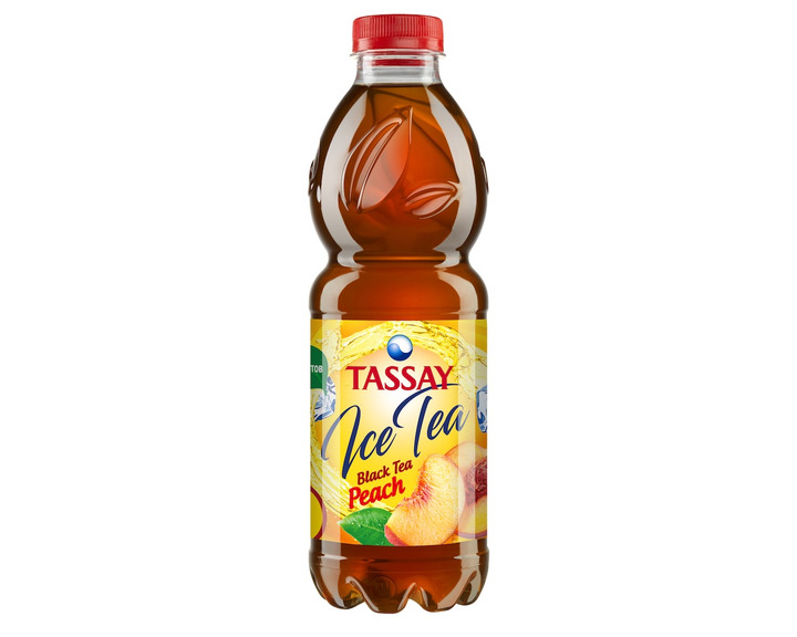 Холодный чай Tassay Ice Tea черный со вкусом персика, пэт 1 литр