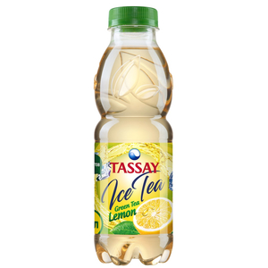 Холодный чай Tassay Ice Tea зеленый со вкусом лимона, пэт 0.5 литра