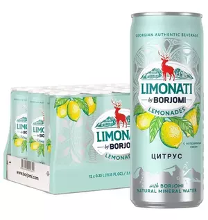 Лимонад Borjomi Limonati грузинский Цитрус, жб 0.33 литра