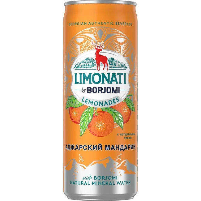 Лимонад Limonati by Borjomi грузинский Аджарский мандарин, 330 мл