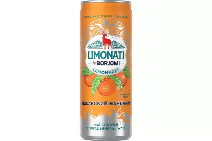 Лимонад Limonati by Borjomi грузинский Аджарский мандарин, 330 мл