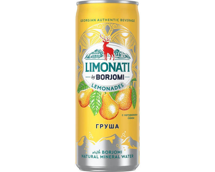 Лимонад LIMONATI by Borjomi грузинский Груша, 330 мл