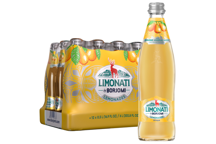 Грузинский Лимонад Borjomi LIMONATI by Груша, стекло 0.5 литра