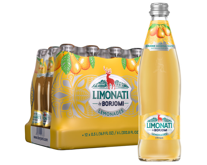 Грузинский Лимонад Borjomi Limonati Груша, стекло 0.5 литра