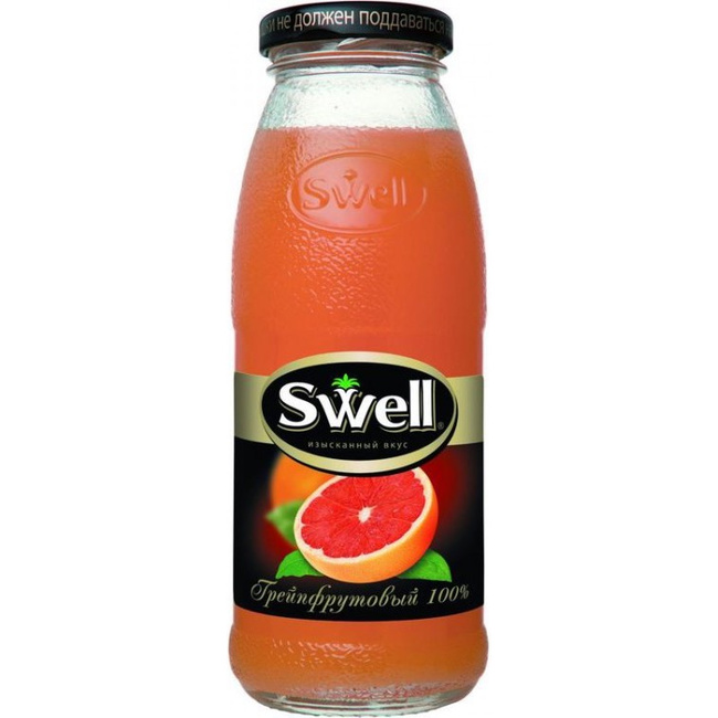 Сок СВЕЛЛ (SWELL) Красный грейпфрут стекло 0.25 литра 