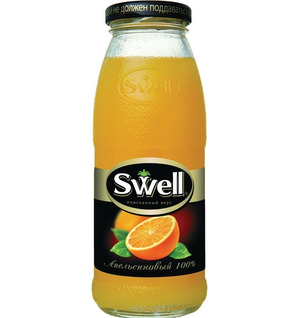 Сок СВЕЛЛ (SWELL) Апельсин с мякотью, стекло 0.25 литра 
