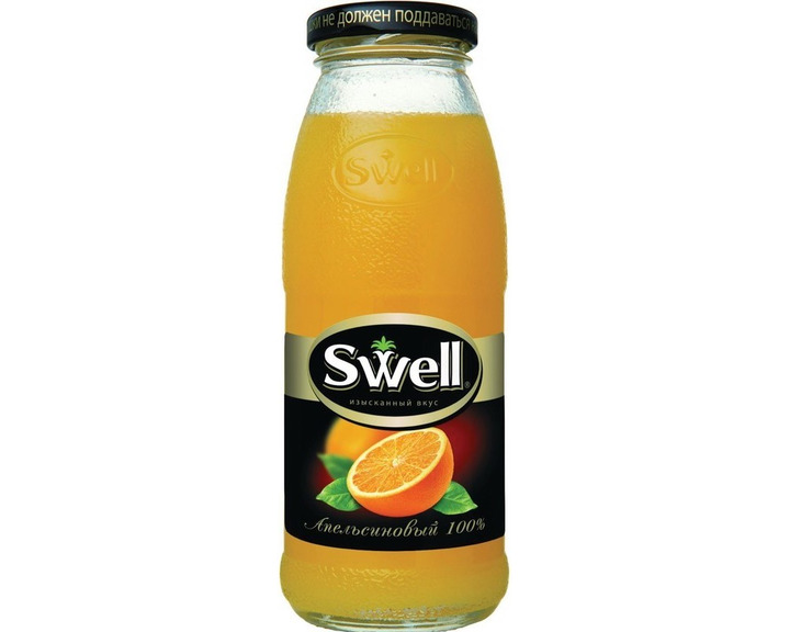 Сок СВЕЛЛ (SWELL) Апельсин с мякотью, стекло 0.25 литра 