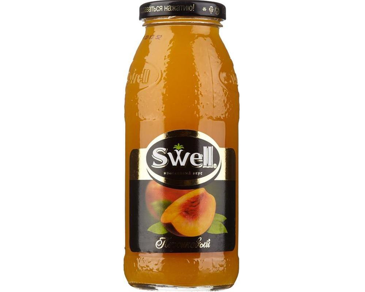 Нектар СВЕЛЛ (SWELL) Персик с мякотью, стекло 0.25 литра 