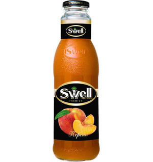 Нектар СВЕЛЛ (SWELL) Персик с мякотью, стекло 0.75 литра 