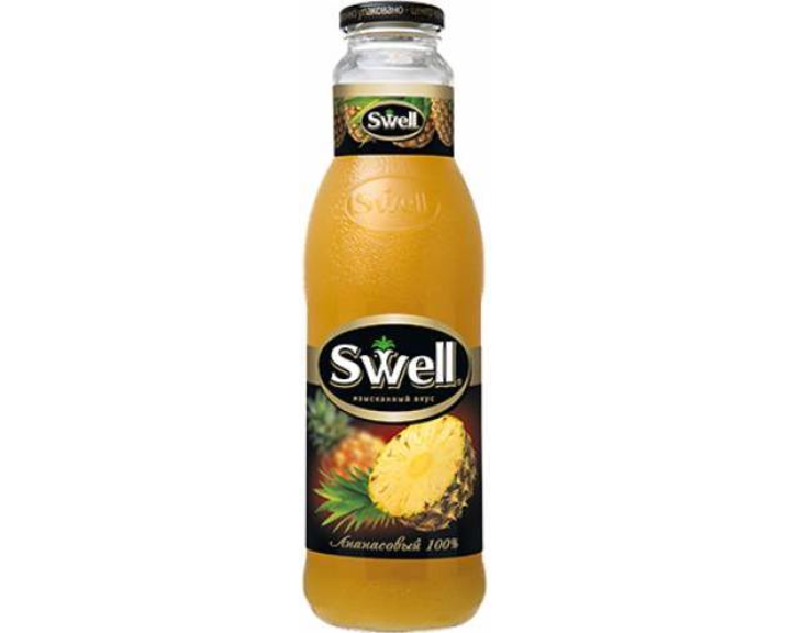 Сок СВЕЛЛ (SWELL) Ананас с мякотью, стекло 0.75 литра 
