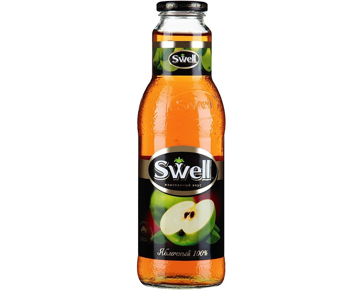 Сок СВЕЛЛ (SWELL) Яблоко, стекло 0.75 литра 