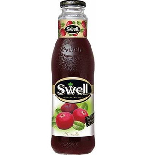 Нектар СВЕЛЛ (SWELL) Клюква, стекло 0.75 литра 