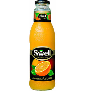 Сок СВЕЛЛ (SWELL) Апельсин с мякотью, стекло 0.75 литра 