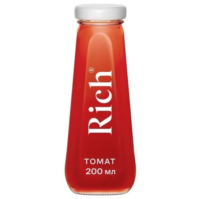 Сок Rich томатный, стекло 0.2 литра