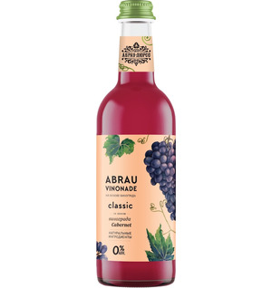 Напиток безалкогольный Abrau Vinonade Cabernet сильногазированный, стекло 0.375 литра