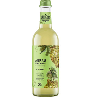 Напиток безалкогольный Abrau Vinonade Traminer сильногазированный, стекло 0.375 литра