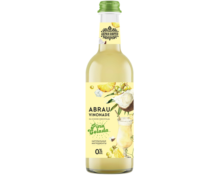Напиток безалкогольный Abrau Vinonade Pina Colada сильногазированный, стекло 0.375 литра