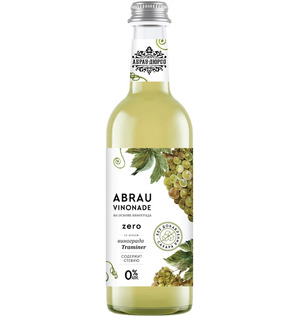 Напиток безалкогольный Abrau Vinonade Zero Traminer сильногазированный, стекло 0.375 литра