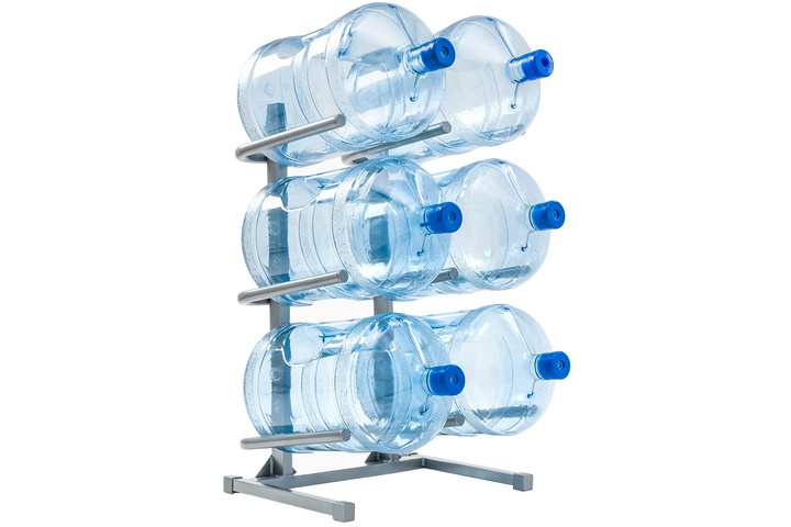 Подставка серая для 6 бутылей воды 19 литров